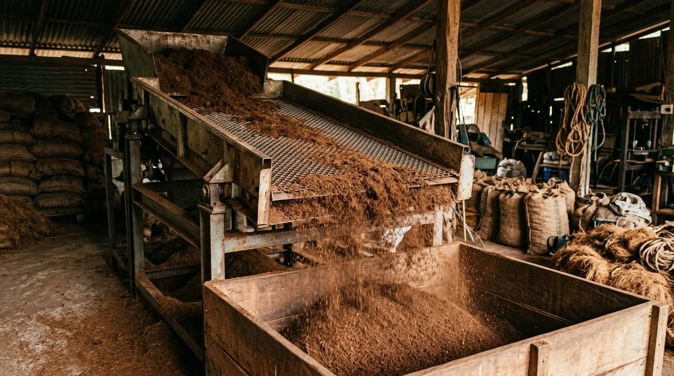 Coco peat screening and grading