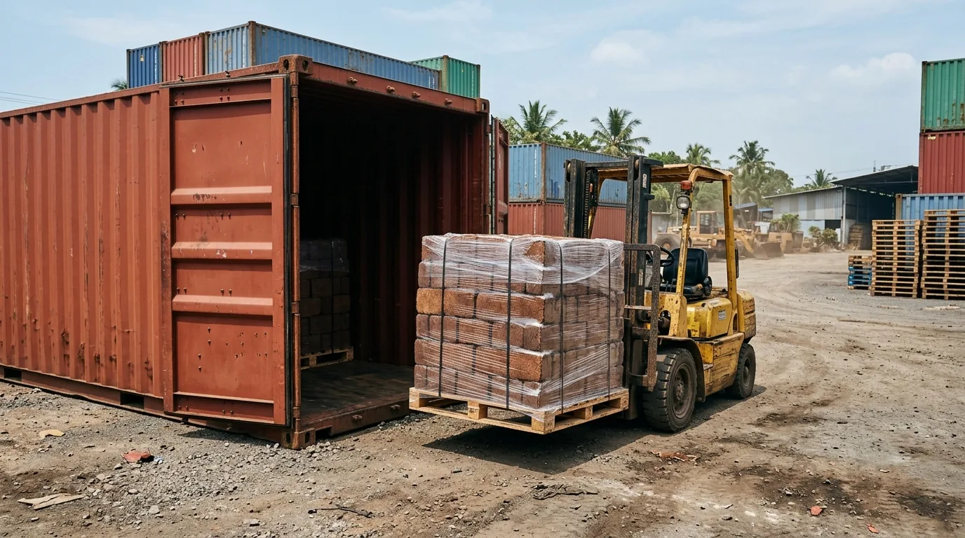 Loading a container for export